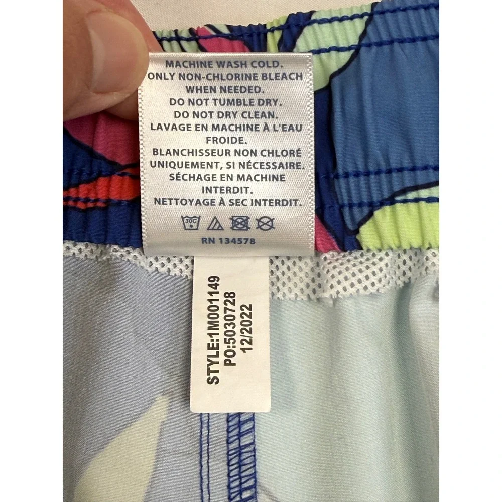 Vineyard Vines Mens‎ 2XB Tropical Bird of Paradise Swim Trunks Blue 1M001149